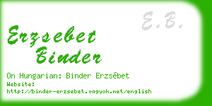 erzsebet binder business card